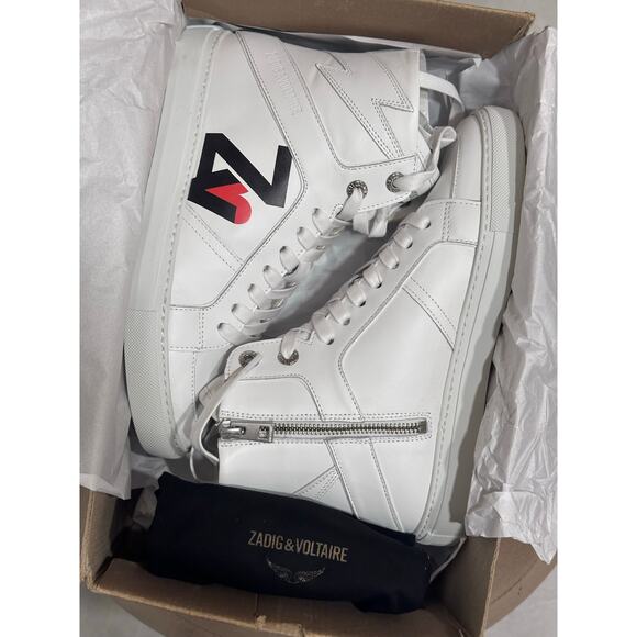 Zadig & Voltaire Logo High Top Zip Sneakers - Picture 6 of 8